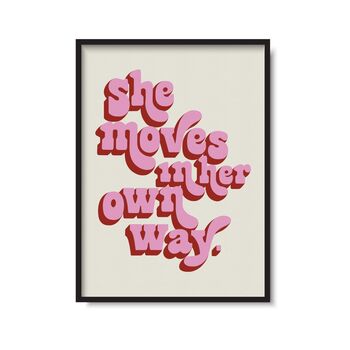She Moves In Her Own Way Music Gift Print, 3 of 7