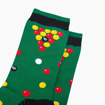 Pool Table Bamboo Socks In Green, 2 of 4