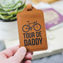 Personalised Bike Luggage Tag Travel Gift For Dad, thumbnail 1 of 5