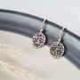 Sterling Silver Floral Drop Earrings, thumbnail 6 of 7