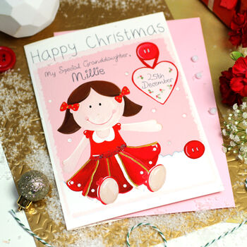 Personalised Rag Doll Relation Christmas Card, 3 of 8