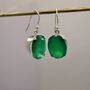 Green Onyx Silver Earrings, thumbnail 11 of 12