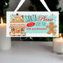 Personalised Gingerbread Santa Stop Here Wooden Sign, thumbnail 2 of 2