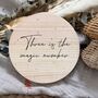 Magic Number Wooden Pregnancy Announcement Plaque, thumbnail 1 of 8