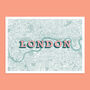 London Map Screen Print, thumbnail 1 of 5