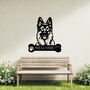 Custom German Shepherd Welcome Metal Wall Art Sign For Home And Garden Decor, thumbnail 1 of 11