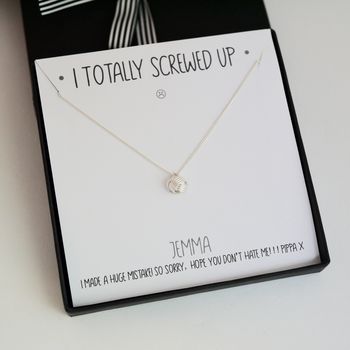I'm Sorry Apology Sterling Silver Necklace Gift, 5 of 7
