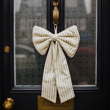 Decorative Hanging Fabric Door Bow, 8 of 12