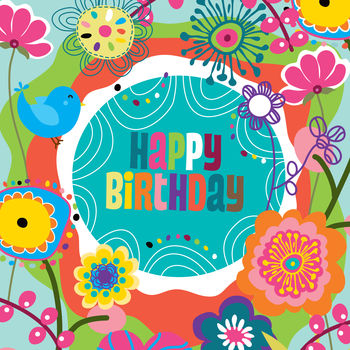 Bright Floral Birthday Card, 2 of 2