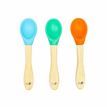 Baby Bamboo Weaning Spoons Set Of Three, 6 of 6