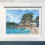 Cornwall Helford Passage Upcycled Paper Collage Print, thumbnail 1 of 5