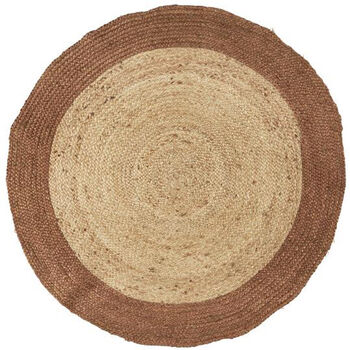 Rug Round Natural Jute With Brown Edge, 2 of 3
