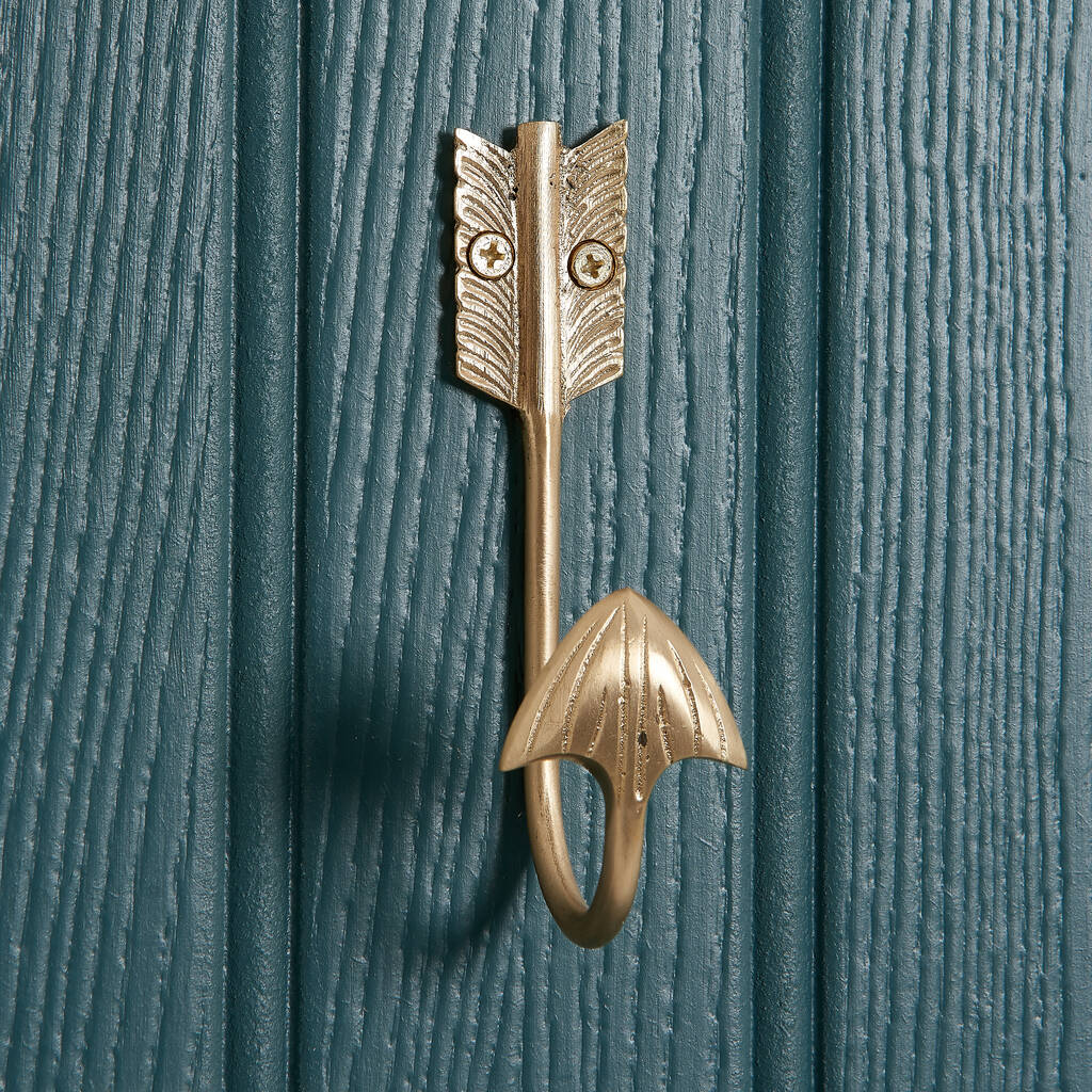 Brass Arrow Coat Hook By horsfall & wright