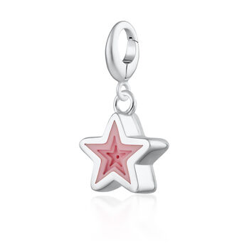 Geometric Pink Star Charm Necklace, 6 of 9