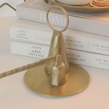 Cow Bell Style Brass Candle Snuffer, 5 of 11