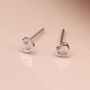 Tiny Sterling Silver Heart Stud Earrings, thumbnail 5 of 7