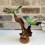 Handcrafted Emperor Dragonfly Wooden Sculpture Ornament, thumbnail 10 of 10