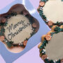 Personalised Winter Wreath Iced Biscuit, thumbnail 2 of 3