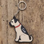 Border Terrier Key Ring Personalisation Available, thumbnail 2 of 4