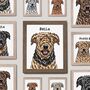 Custom Bingley Terrier Portrait Print With Flowers, thumbnail 4 of 10