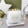 First Married Christmas Snowflake Scented Candle, thumbnail 5 of 5