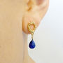 Lapis Lazuli Vermeil Studded Earrings, thumbnail 1 of 4