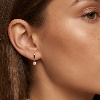 Gold Or Silver Pull Through Earrings With Tiny Crystals, Women's Jewellery, 5 of 6