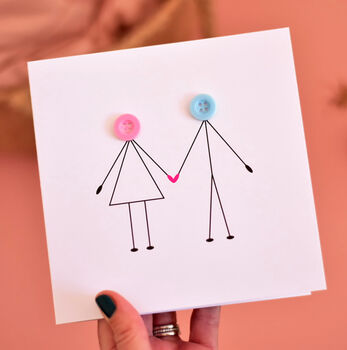 Couple Holding Hands Anniversary Card, 3 of 4