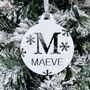 Personalised Name And Initial Christmas Bauble, thumbnail 1 of 12