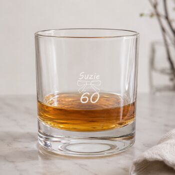 60th Birthday Engraved Whisky Glass, 4 of 10