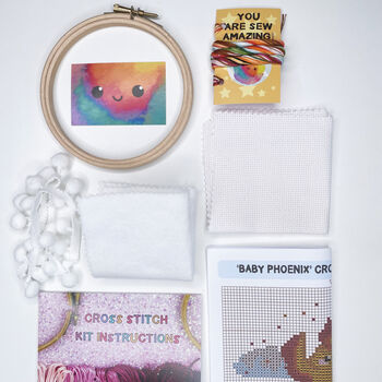 Baby Phoenix Cross Stitch Kit, 9 of 10