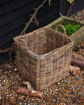 Square Rattan Log Basket, 2 of 9