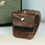 Personalised Brown Leather Wash Bag, thumbnail 1 of 5