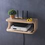 Floating Wooden Wall Tv Console Shelf, thumbnail 1 of 6