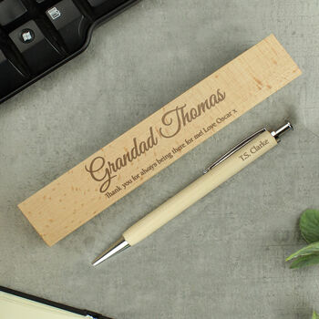 Thank You Gifts Personalised Wooden Pen And Box Set, 7 of 8