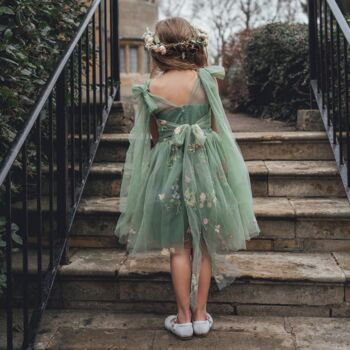 Enchanted Angel Fairy Flower Girl Dress Fern, 2 of 12
