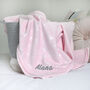 Personalised Embossed Star Pink Baby Blanket, thumbnail 5 of 8