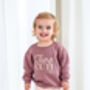 'Two Cute' Embroidered 2nd Birthday Personalised Sweatshirt Jumper, thumbnail 3 of 6