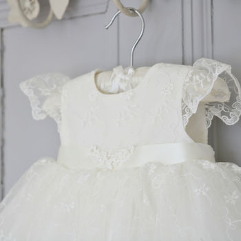Ava Personalised Lace Christening Gown, 3 of 12