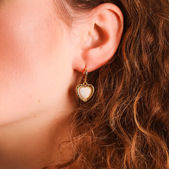 Opal Heart Earring Gift Set, 3 of 8