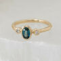 'Cyra' Oval Sapphire And Diamond Engagement Ring, thumbnail 6 of 10