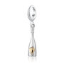 Sterling Silver Champagne Bottle Charm Necklace, thumbnail 4 of 6