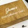 Carved Personalised Wooden Anniversary Box, thumbnail 3 of 7
