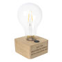 Personalised LED Bulb Wooden Table Lamp, thumbnail 3 of 5