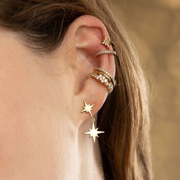 Stardust Single Ear Cuff With Clear Stones, 5 of 8