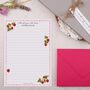A5 Personalised Letter Writing Paper With Strawberries, thumbnail 3 of 4