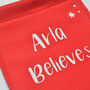 Red Personalised Christmas Felt Banner, thumbnail 2 of 5