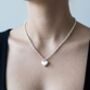 Kokoro Silver Heart Necklace, thumbnail 3 of 4
