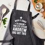 Personalised Grey Denim Cooking Apron, thumbnail 1 of 3