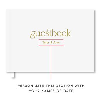 Personalised Hardcover Wedding Guest Book, 5 of 10